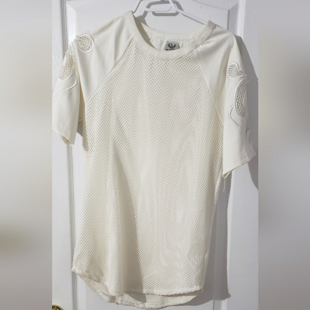 Sabo Skirt white mesh dress